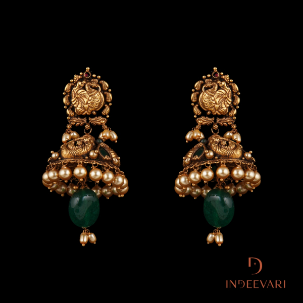 Mansi Mayuri Nakshi Jhumkis