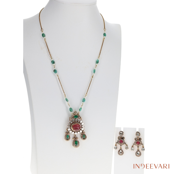 Victorian Presha Diamond Necklace Set