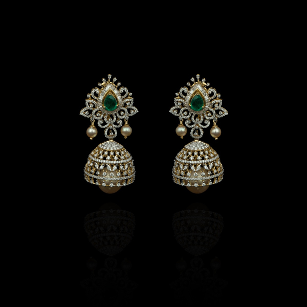 Suzi Diamond Jhumka Earrings
