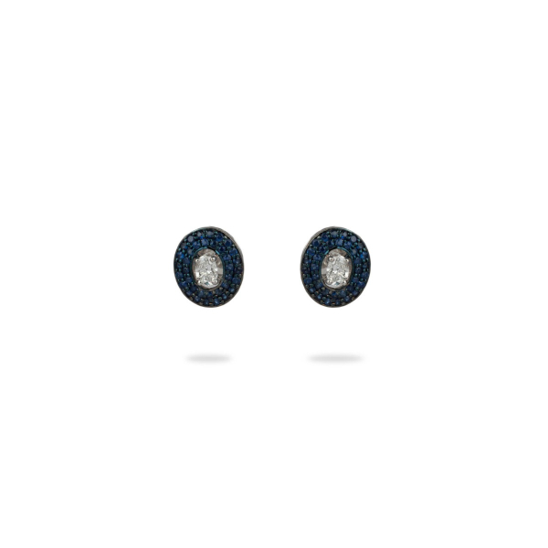 Classic Blue Sapphire Stud Earrings