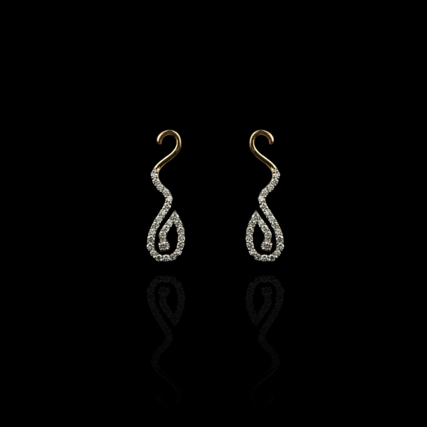 Swirl Diamond Earrings