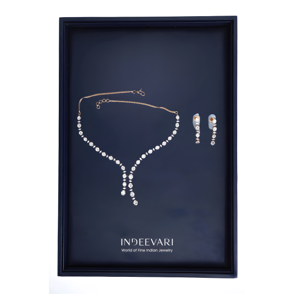 18kt Princely Diamond Necklace Set