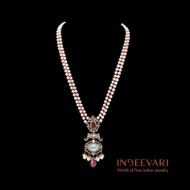 Blushing Romance Polki Pendant Necklace