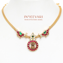 Lakshmi Peacock Kundan Necklace
