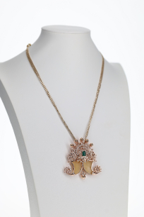 Ritika Diamond Tigernail Pendant