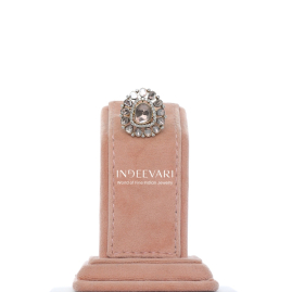 Champagne Diamond Halo Cocktail Ring