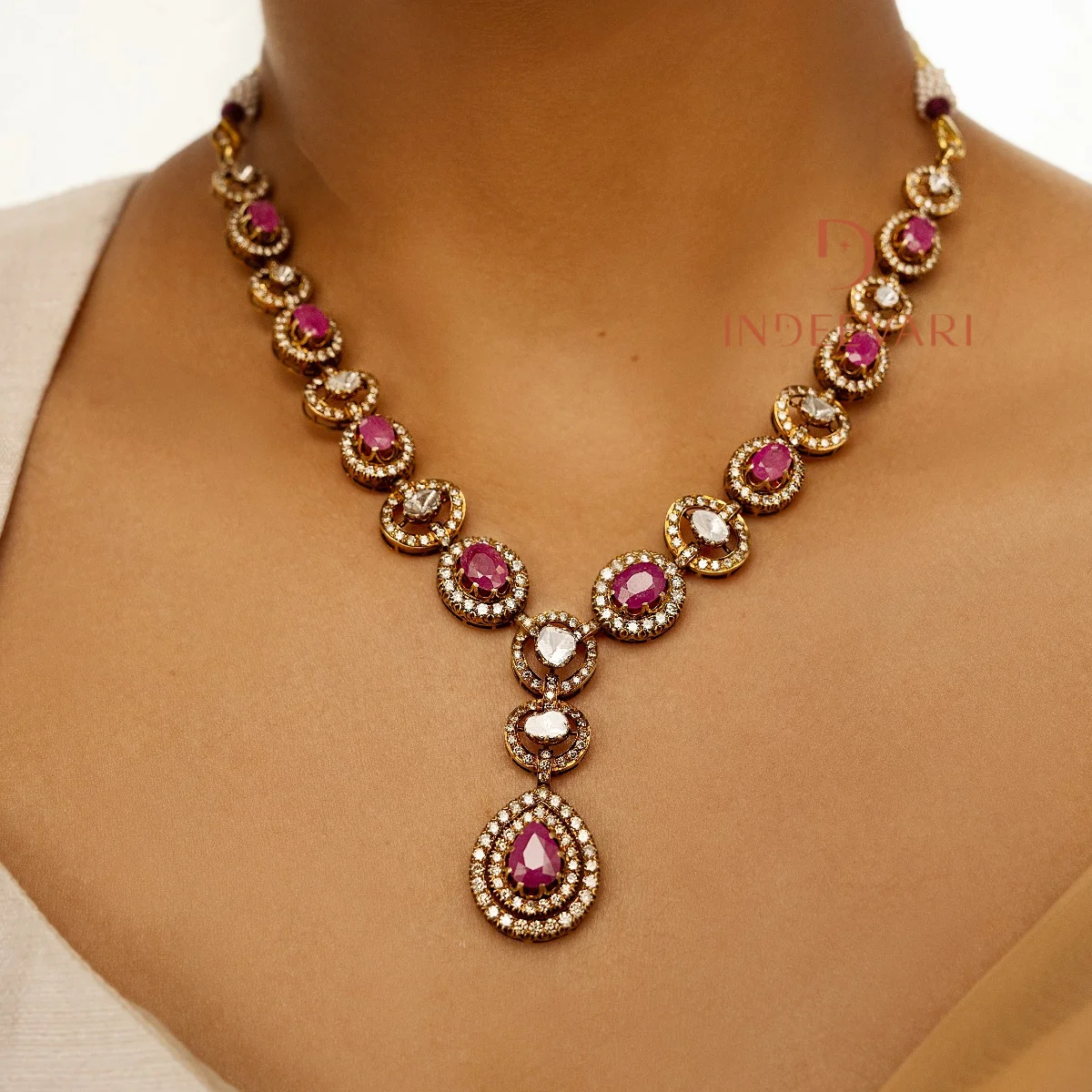 Victorian Necklace Set From Indeevari