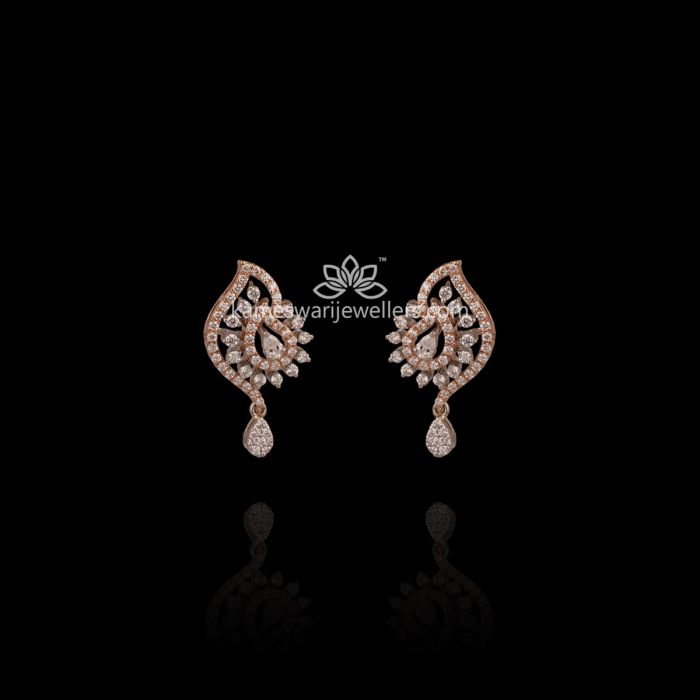 Beautiful gold light weight diamond earrings design collection - YouTube