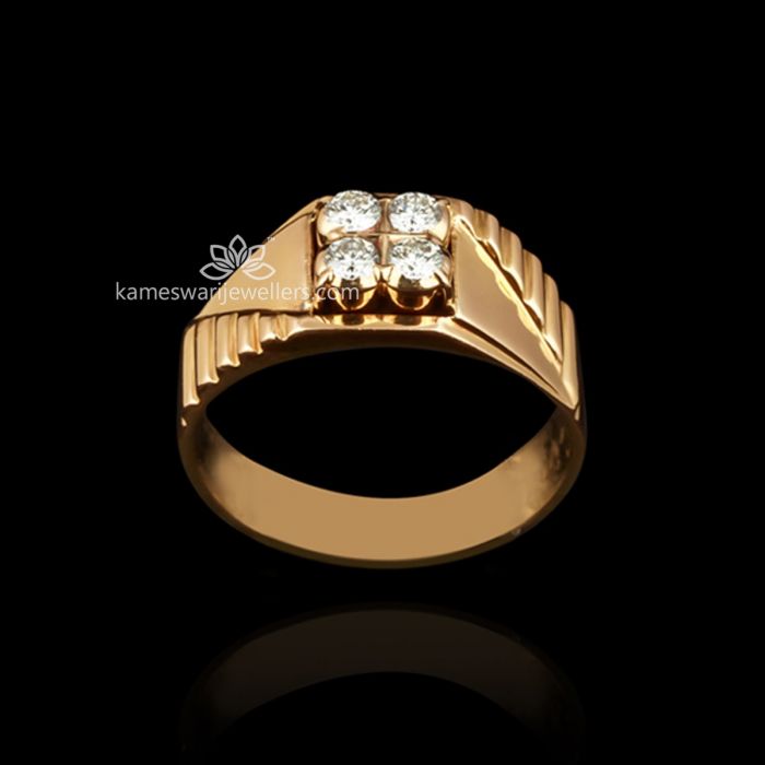 Finger Rings Gold Design For Male Hand Setting Stones Online F22107