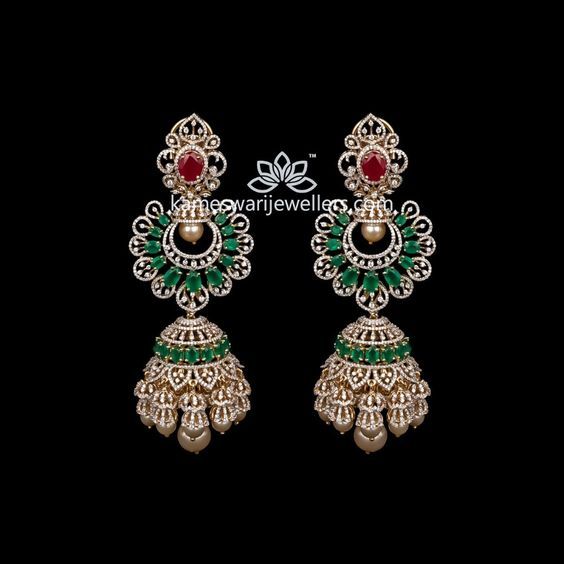 Flipkart.com - Buy Shree Dwarrka Creation American Diamond Earrings Cubic  Zirconia Copper Jhumki Earring, Earring Set, Huggie Earring, Drops &  Danglers, Tassel Earring Online at Best Prices in India